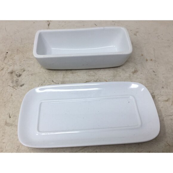 Cordon Bleu White Butter Dish with Lid - Picture 5 of 7